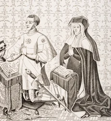 Jean Jouvenel des Ursins and his Wife, Michelle de Vitry, after a Fragment of a Picture Once in the Chapel of Ursins, from 